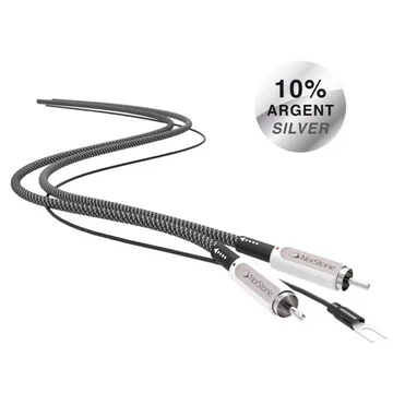 NorStone Jura RCA Grounded ezüstözött audio összekötő kábel, 0.6 méter