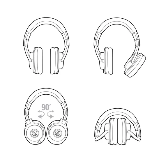 Audio-Technica ATH-M50X fejhallgató, fekete