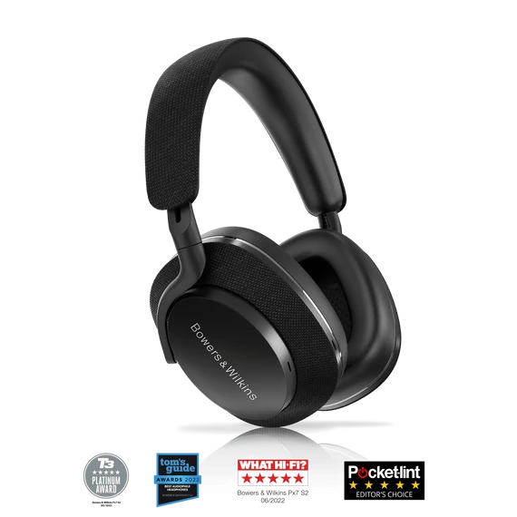 Bowers & Wilkins PX7 S2 Bluetooth fejhallgató, fekete