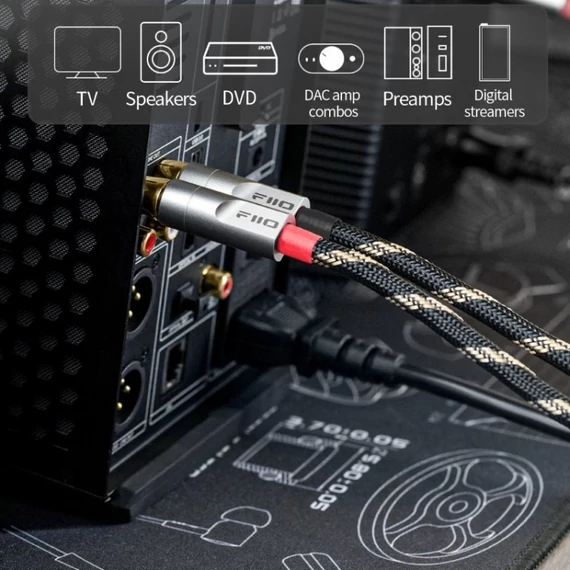 FiiO LR-RCA4 (M) 2 x analóg RCA-RCA, 80 cm