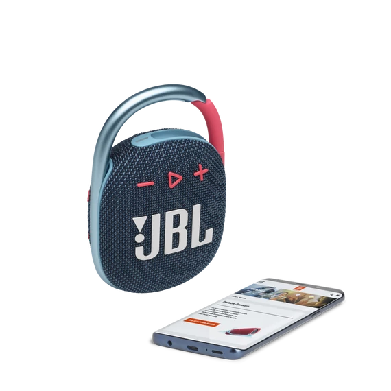 JBL Clip 4 hordozható Bluetooth hangszóró, kék-pink