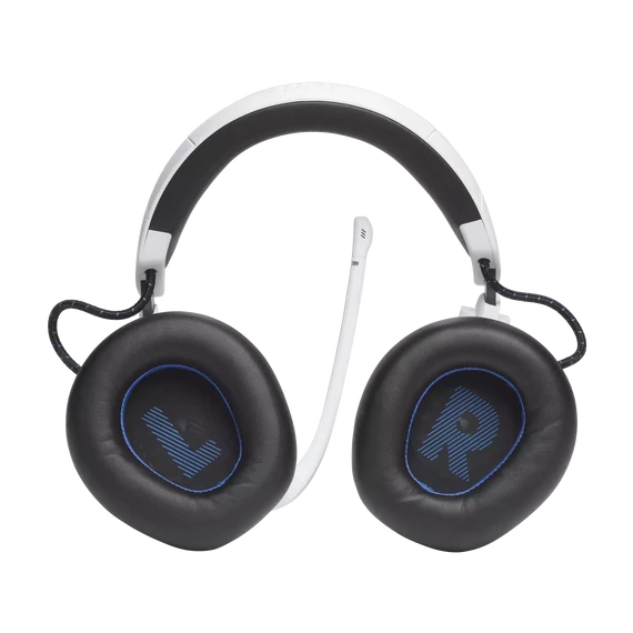 JBL Quantum 910P Gamer, zajszűrős, vezeték nélküli fejhallgató, fehér/kék