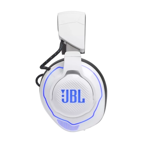 JBL Quantum 910P Gamer, zajszűrős, vezeték nélküli fejhallgató, fehér/kék