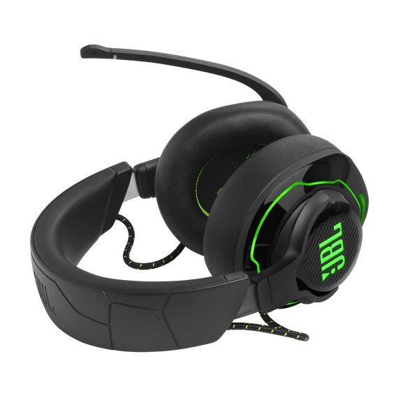 JBL Quantum 910X Gamer, zajszűrős, vezeték nélküli fejhallgató, fekete/zöld