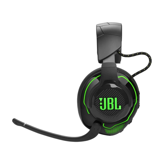 JBL Quantum 910X Gamer, zajszűrős, vezeték nélküli fejhallgató, fekete/zöld