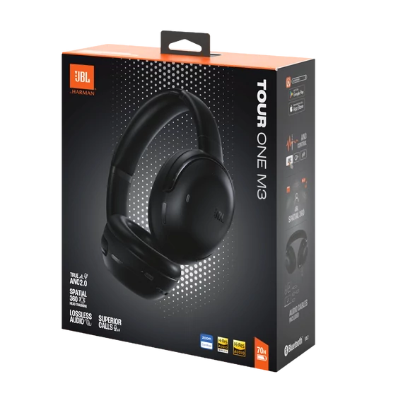 JBL Tour One M3 bluetooth-os, zajszűrős fejhallgató, fekete