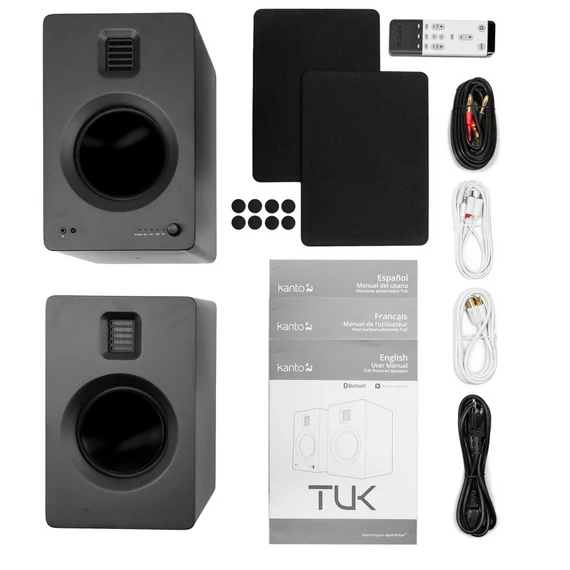 Kanto Audio Tuk Aktív Bluetooth hangfal, matt fekete