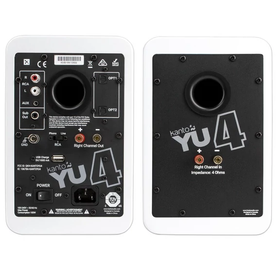 Kanto Audio YU4 Aktív Bluetooth hangfal, dió