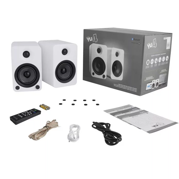 Kanto Audio YU4 Aktív Bluetooth hangfal, lakk fehér