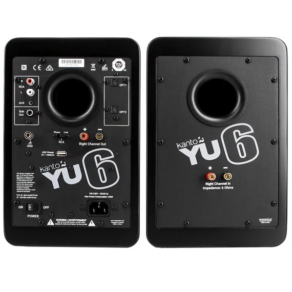 Kanto Audio YU6 Aktív Bluetooth hangfal, matt fehér