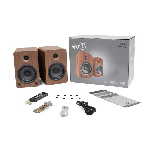 Kanto Audio YU6 Aktív Bluetooth hangfal, dió