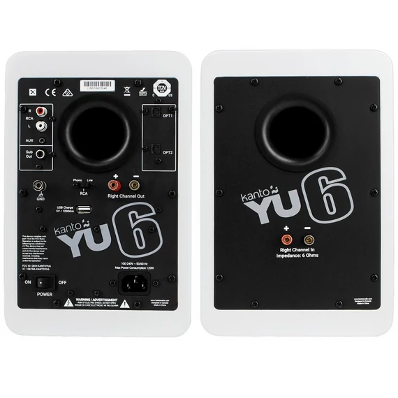 Kanto Audio YU6 Aktív Bluetooth hangfal, matt fekete