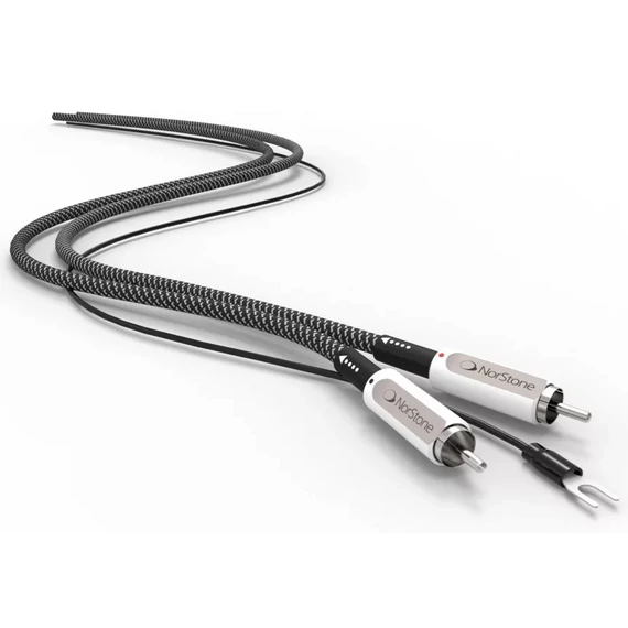 NorStone Jura RCA Grounded ezüstözött audio összekötő kábel, 0.6 méter