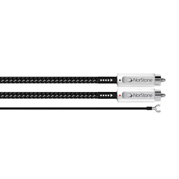 NorStone Jura RCA Grounded ezüstözött audio összekötő kábel, 0.6 méter