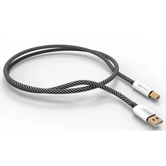 NorStone Jura USB A-B ezüstözött összekötő kábel, 0,75 méter