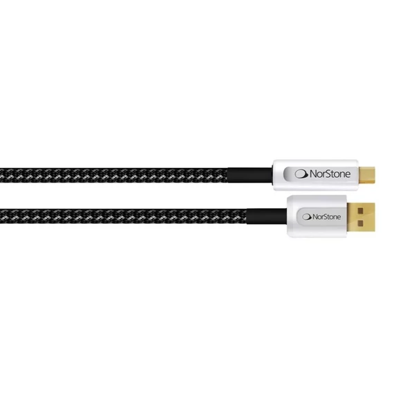 NorStone Jura USB A-B ezüstözött összekötő kábel, 3 méter