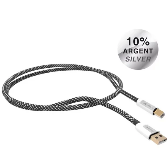 NorStone Jura USB A-B ezüstözött összekötő kábel, 3 méter