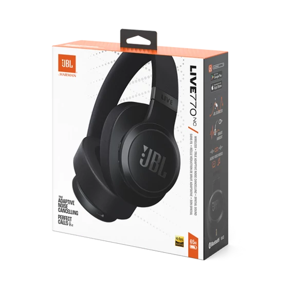 JBL Live 770NC Bluetooth fejhallgató, fekete