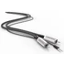 NorStone Jura RCA Grounded ezüstözött audio összekötő kábel, 0.6 méter