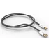 NorStone Jura USB A-B ezüstözött összekötő kábel, 0,75 méter